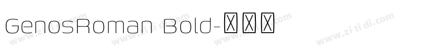 GenosRoman Bold字体转换